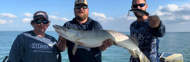 Monster Fire Tiger Musky out of Lake St. Clair