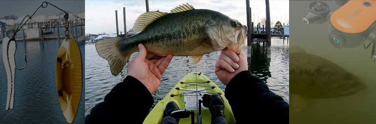 Beetle Spin early Spring for Largemouth Bass in Boat Wells Lake St. Clair 2023