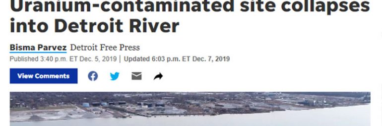 Uranium Contaminated Site Dumps into Detroit River