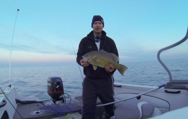 Giant Smallmouth Bass Lake St. Clair in Fall