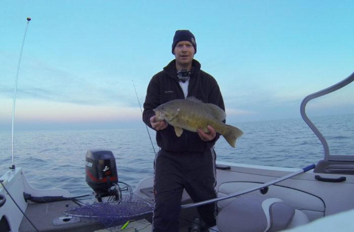 Giant Smallmouth Bass Lake St. Clair in Fall