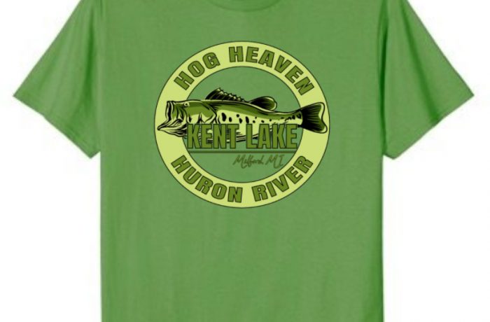 Kent Lake Milford Michigan Largemouth Bass Fishing Shirt