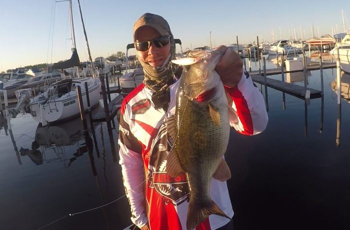 Big Largemouth Bass at Lake St. Clair Marina